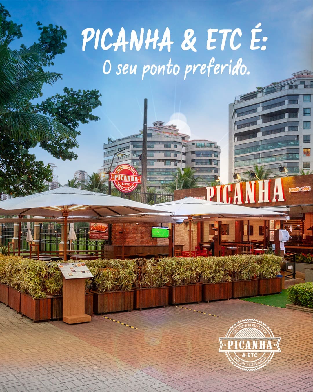 Desde 1994 o Picanha e Etc. é o seu destino na praia da Barra da Tijuca se o que você procura é a melhor Picanha da região. Aqui trabalhamos apenas com picanhas exclusivamente uruguaias e argentinas, garantindo sempre a maior maciez e o melhor sabor. Venha nos conhecer!