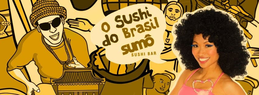Fusão de comida tradicional japonesa com ingredientes tropicais em espaço moderno com pátio aconchegante.