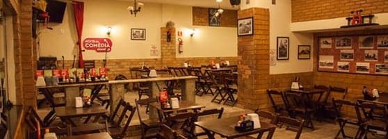 Gastrobar descontraído com almoço caseiro e variado no self-service e happy hour com lanches e porções mistas.